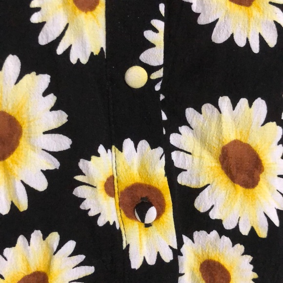 Forever 21 Sunflower Button Up Dress Size M - Picture 3 of 5
